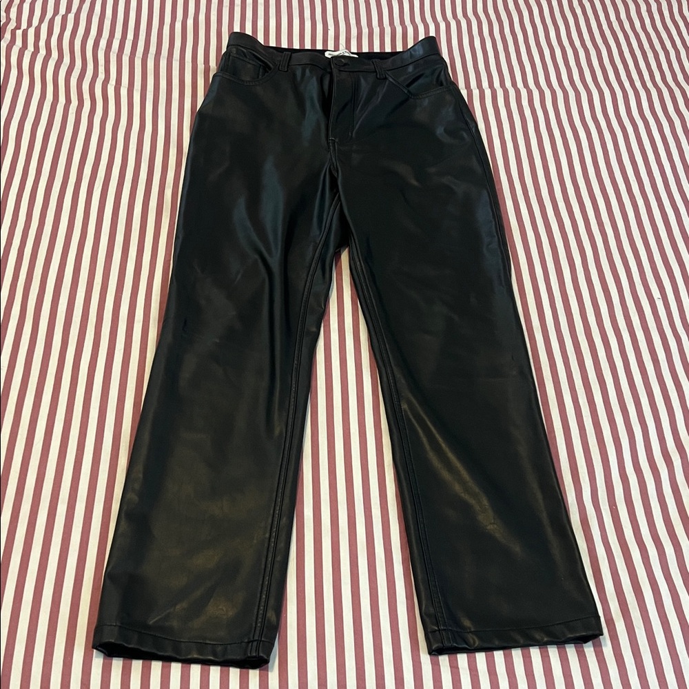 Abercrombie 90’s straight leather pants